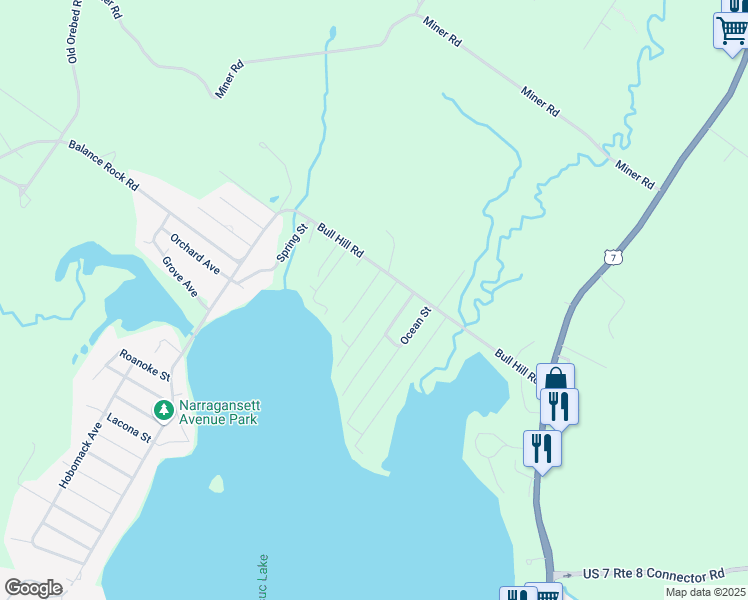 map of restaurants, bars, coffee shops, grocery stores, and more near 10 National Street in Lanesborough