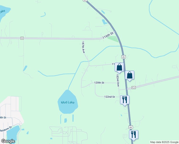map of restaurants, bars, coffee shops, grocery stores, and more near 11935 187th Avenue in Bristol