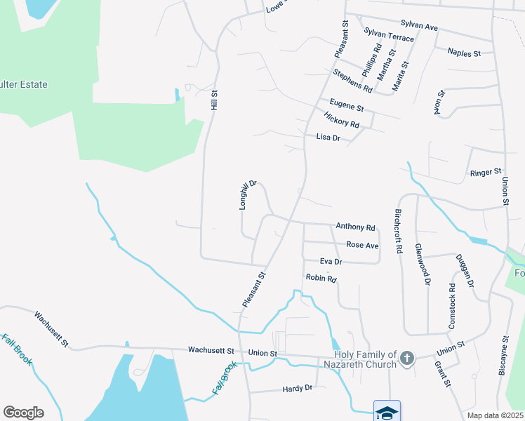 map of restaurants, bars, coffee shops, grocery stores, and more near 6 Peach Tree Lane in Leominster