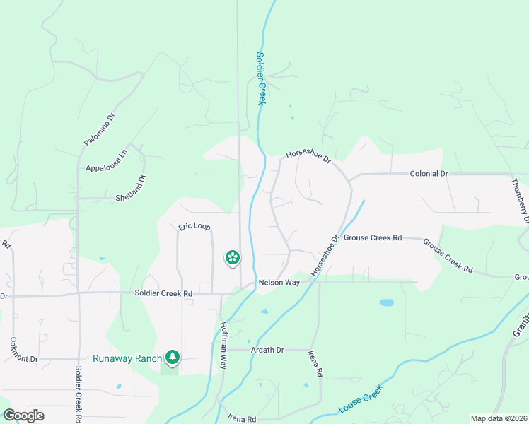 map of restaurants, bars, coffee shops, grocery stores, and more near 200 Horseshoe Drive in Grants Pass