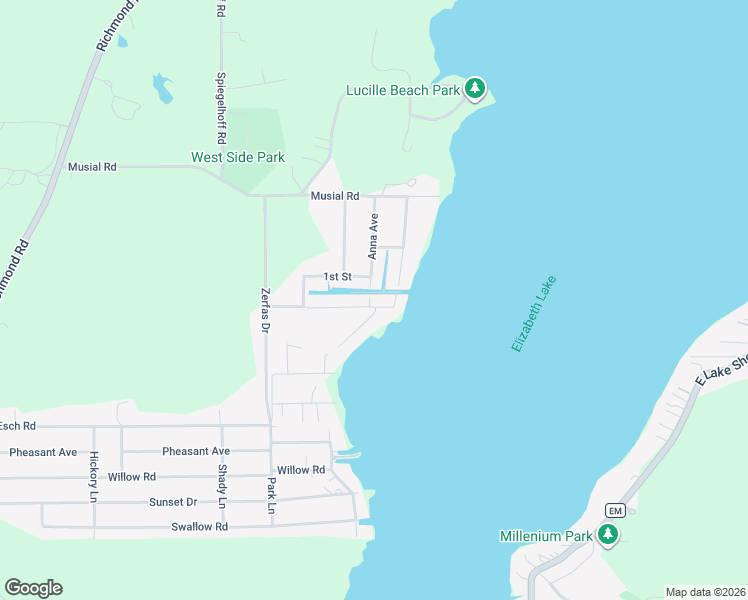 map of restaurants, bars, coffee shops, grocery stores, and more near 2502 Steinert Road in Twin Lakes