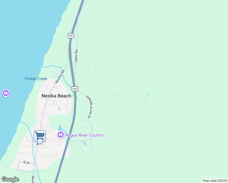 map of restaurants, bars, coffee shops, grocery stores, and more near 94787 Adams Hill Road in Gold Beach