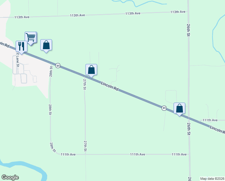 map of restaurants, bars, coffee shops, grocery stores, and more near 1210 Lincoln Road in Allegan