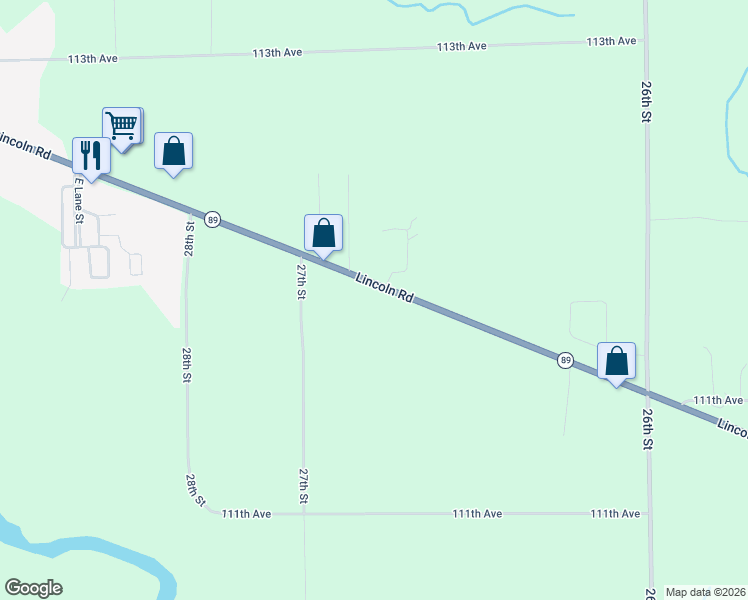 map of restaurants, bars, coffee shops, grocery stores, and more near 1210 Lincoln Road in Allegan