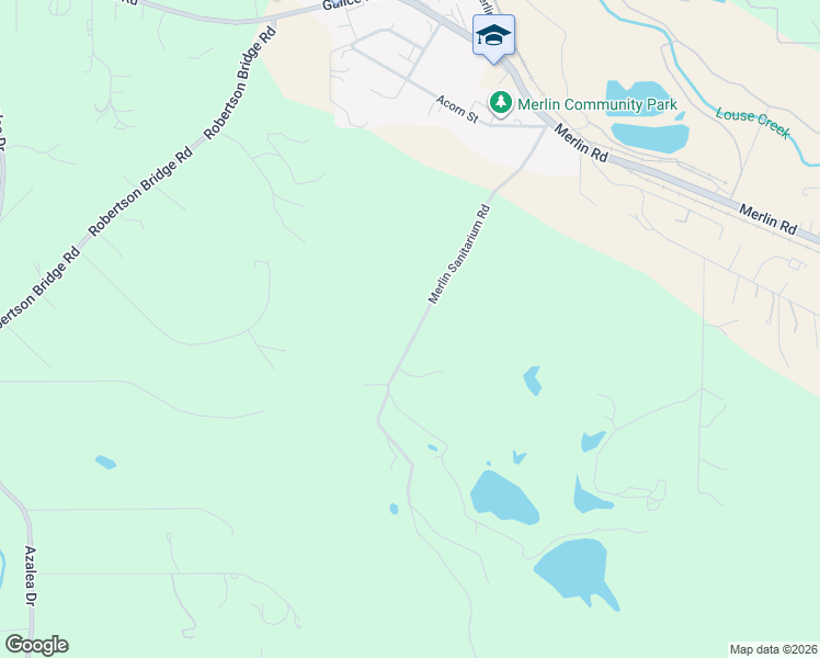 map of restaurants, bars, coffee shops, grocery stores, and more near 1452 Merlin Sanitarium Road in Merlin