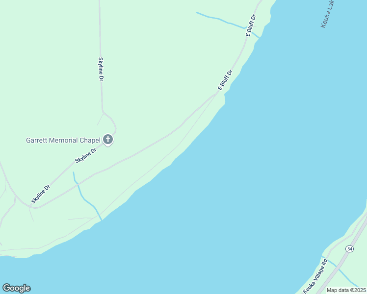 map of restaurants, bars, coffee shops, grocery stores, and more near 11705 East Bluff Drive in Yates County