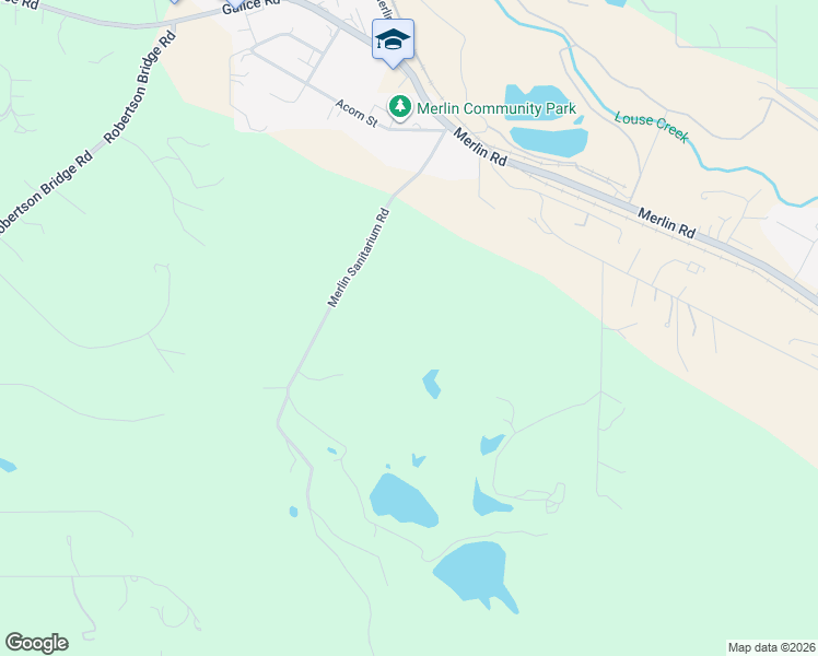 map of restaurants, bars, coffee shops, grocery stores, and more near 605 Merlin Sanitarium Road in Merlin