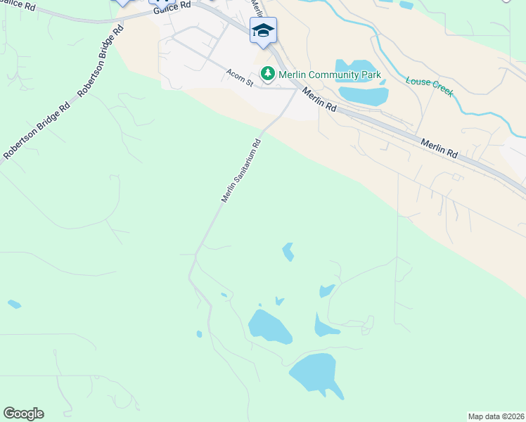 map of restaurants, bars, coffee shops, grocery stores, and more near 605 Merlin Sanitarium Road in Merlin