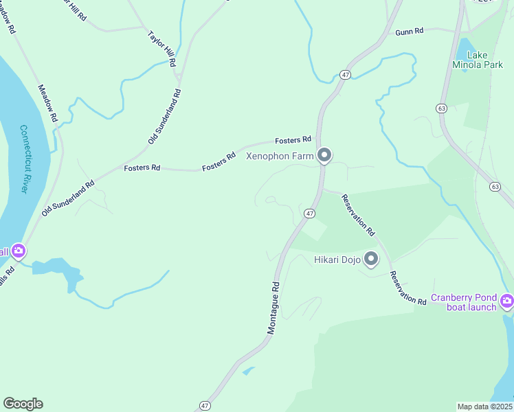 map of restaurants, bars, coffee shops, grocery stores, and more near 99 Whitney Way in Montague