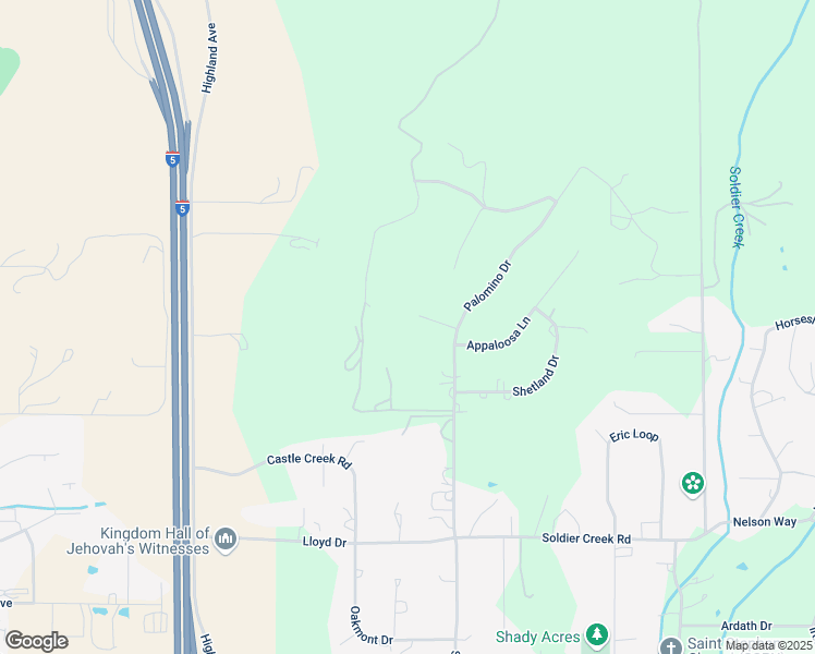 map of restaurants, bars, coffee shops, grocery stores, and more near 498 Palomino Drive in Grants Pass