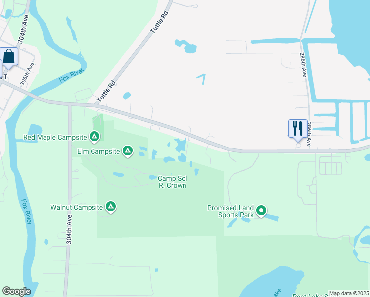 map of restaurants, bars, coffee shops, grocery stores, and more near 29411 Wilmot Road in Trevor