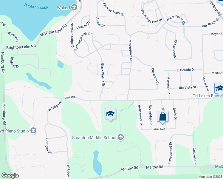 map of restaurants, bars, coffee shops, grocery stores, and more near 1003 Mildred J Court in Brighton