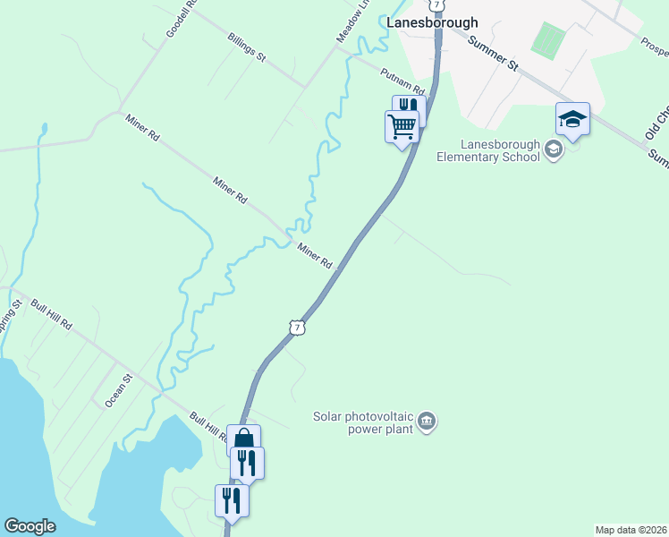 map of restaurants, bars, coffee shops, grocery stores, and more near 1 Miner Rd in Lanesboro