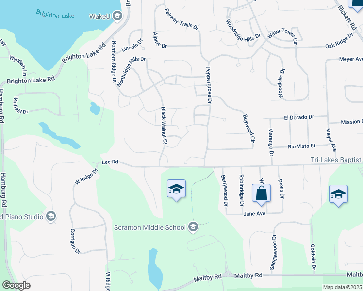 map of restaurants, bars, coffee shops, grocery stores, and more near 1003 Mildred J Court in Brighton