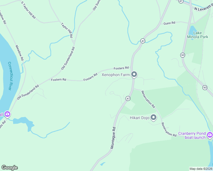 map of restaurants, bars, coffee shops, grocery stores, and more near 29-37 Fosters Road in Montague