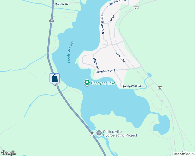map of restaurants, bars, coffee shops, grocery stores, and more near 261 Lake Shore Dr S in Maryland