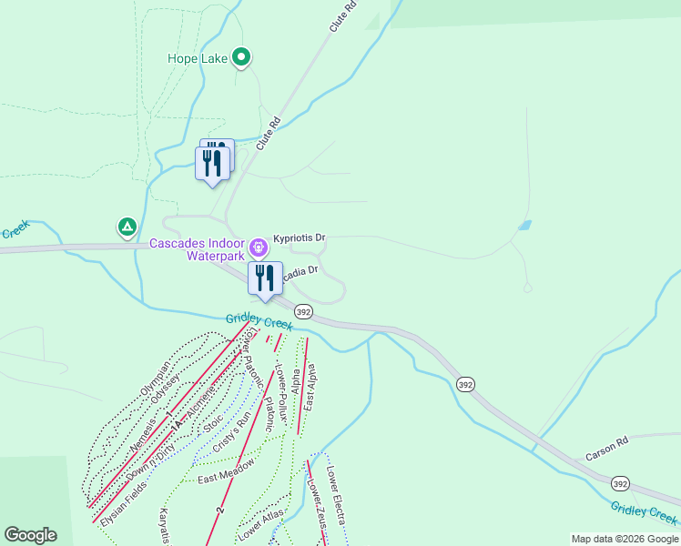 map of restaurants, bars, coffee shops, grocery stores, and more near 2128 Darius Drive in Virgil