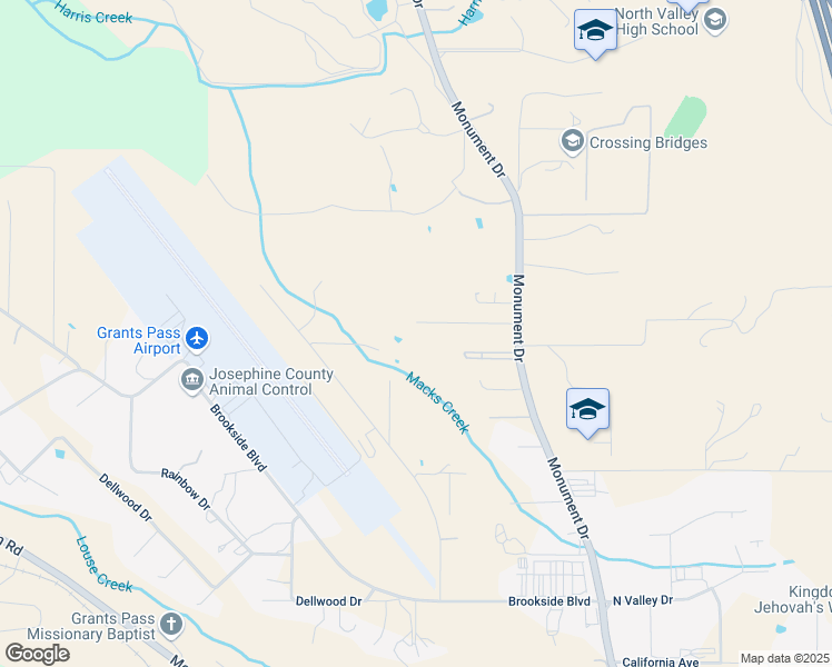 map of restaurants, bars, coffee shops, grocery stores, and more near 6168 Monument Drive in Grants Pass