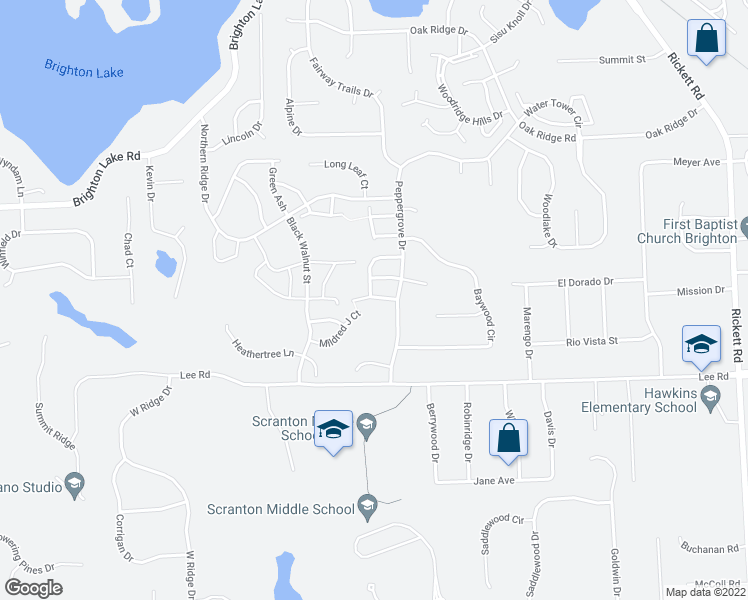 map of restaurants, bars, coffee shops, grocery stores, and more near 2311 Sugar Maple Drive in Brighton