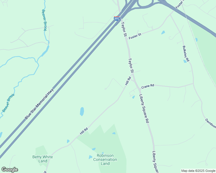 map of restaurants, bars, coffee shops, grocery stores, and more near 61 Leonard Road in Boxborough