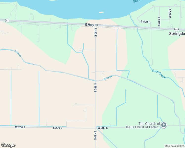 map of restaurants, bars, coffee shops, grocery stores, and more near 152 South 450 East in Burley