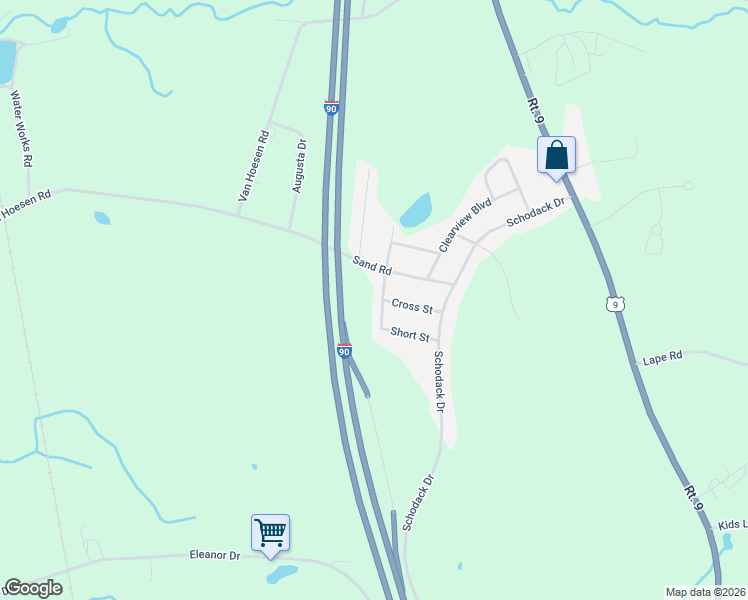 map of restaurants, bars, coffee shops, grocery stores, and more near 25 Lake Side Drive in Castleton-on-Hudson