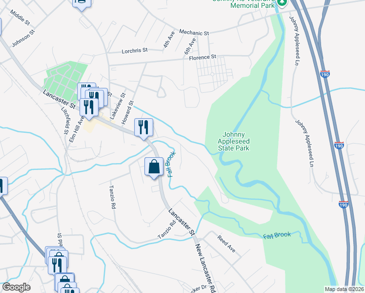 map of restaurants, bars, coffee shops, grocery stores, and more near 4 Arrowhead Road in Leominster