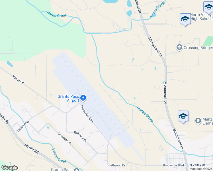 map of restaurants, bars, coffee shops, grocery stores, and more near 147 Hampshire Circle in Grants Pass