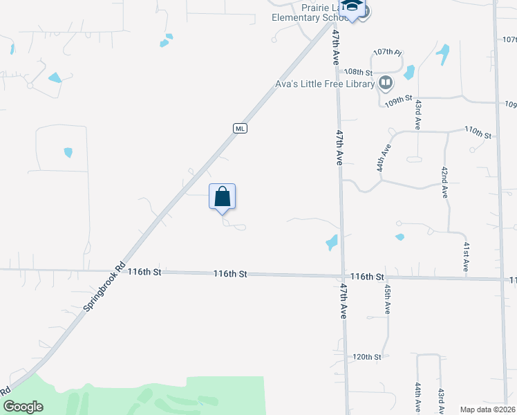 map of restaurants, bars, coffee shops, grocery stores, and more near 5327 Springbrook Road in Pleasant Prairie