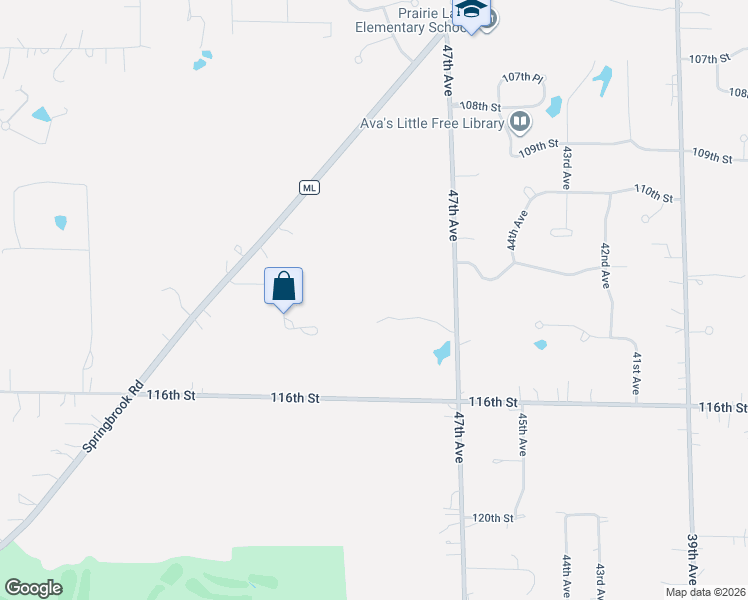map of restaurants, bars, coffee shops, grocery stores, and more near 11400 47th Avenue in Pleasant Prairie