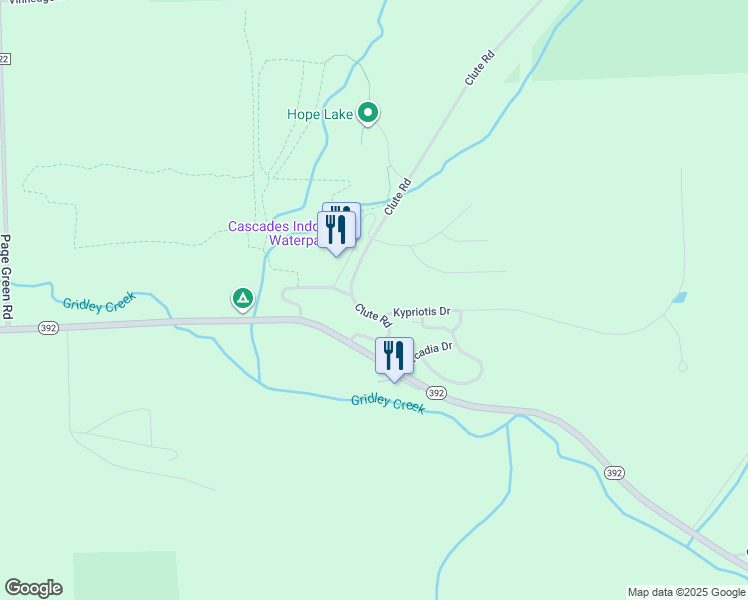 map of restaurants, bars, coffee shops, grocery stores, and more near 2162 Clute Road in Cortland