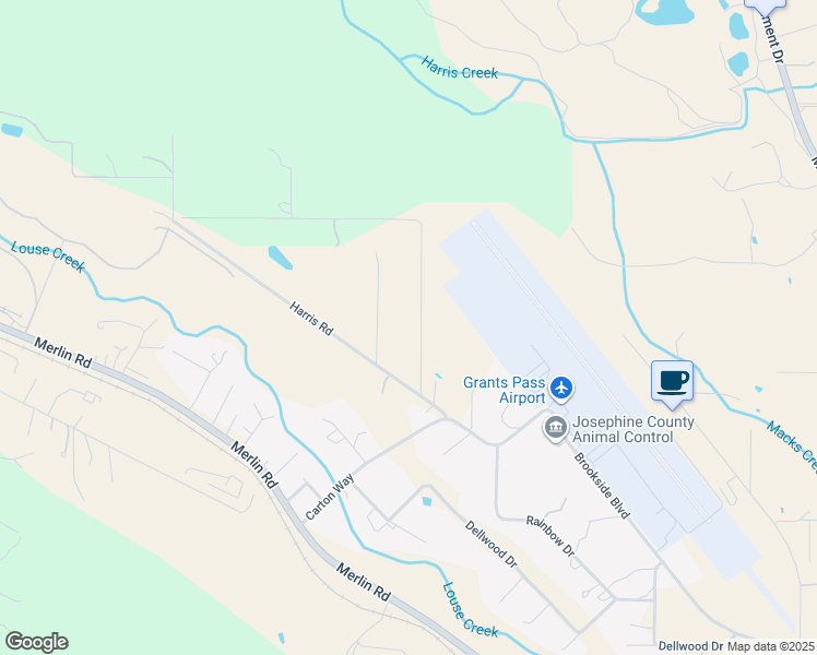 map of restaurants, bars, coffee shops, grocery stores, and more near 320 Denver Avenue in Grants Pass