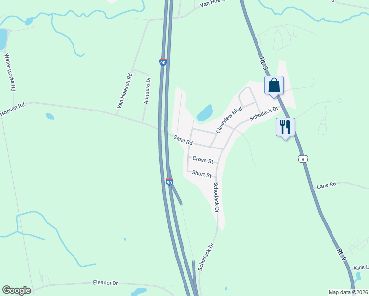 map of restaurants, bars, coffee shops, grocery stores, and more near 25 Lake Side Dr in Castleton-on-Hudson