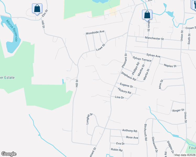 map of restaurants, bars, coffee shops, grocery stores, and more near 7 Knollwood Lane in Leominster