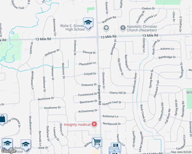 map of restaurants, bars, coffee shops, grocery stores, and more near 20065 Coryell Drive in Beverly Hills