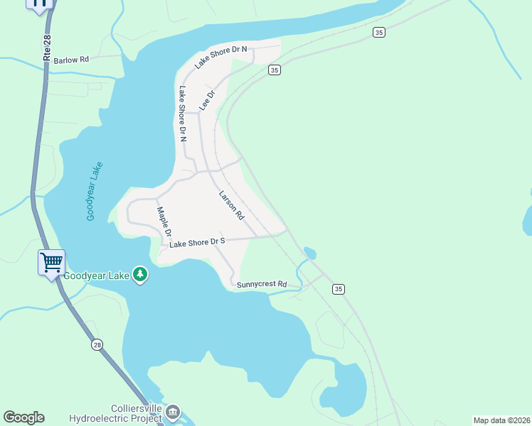 map of restaurants, bars, coffee shops, grocery stores, and more near 134 Lake Shore Drive South in Maryland