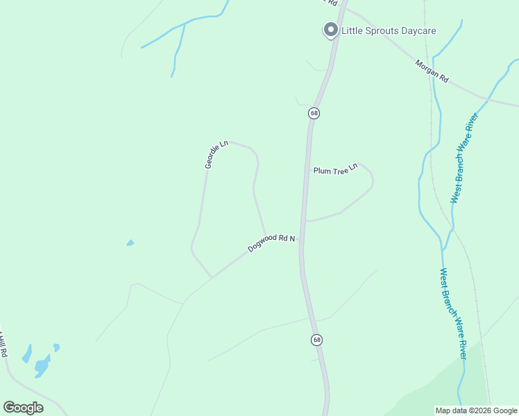 map of restaurants, bars, coffee shops, grocery stores, and more near 45 Geordie Lane in Hubbardston