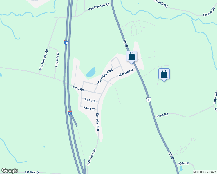 map of restaurants, bars, coffee shops, grocery stores, and more near 312 Schodack Drive in Castleton-on-Hudson