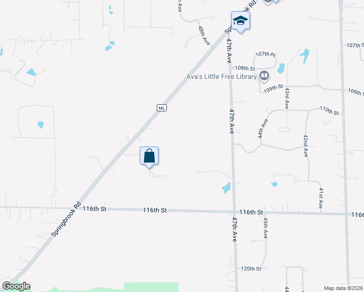 map of restaurants, bars, coffee shops, grocery stores, and more near 5327 Springbrook Road in Pleasant Prairie