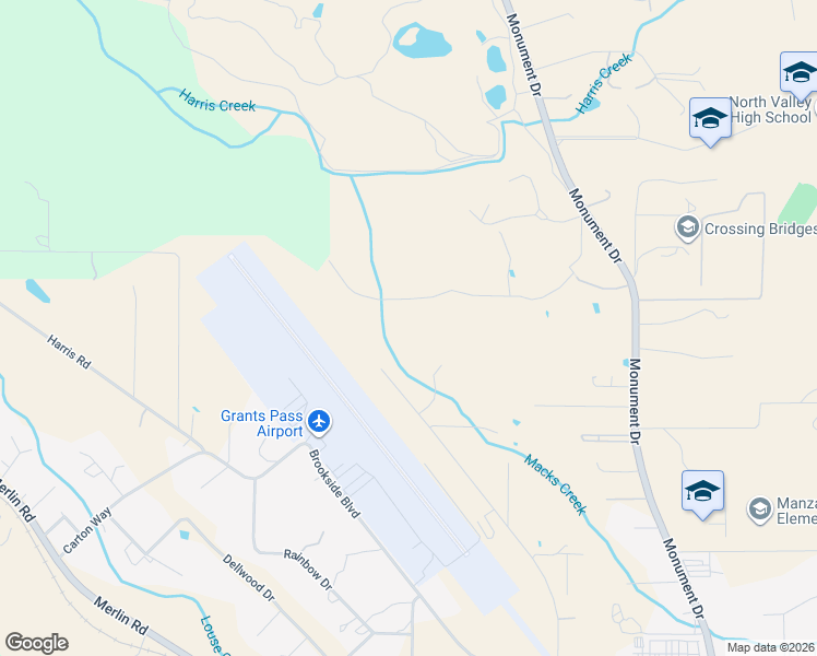 map of restaurants, bars, coffee shops, grocery stores, and more near 147 Hampshire Circle in Grants Pass