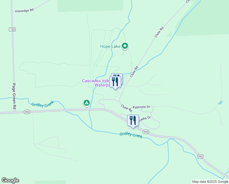 map of restaurants, bars, coffee shops, grocery stores, and more near 2177 Clute Road in Cortland