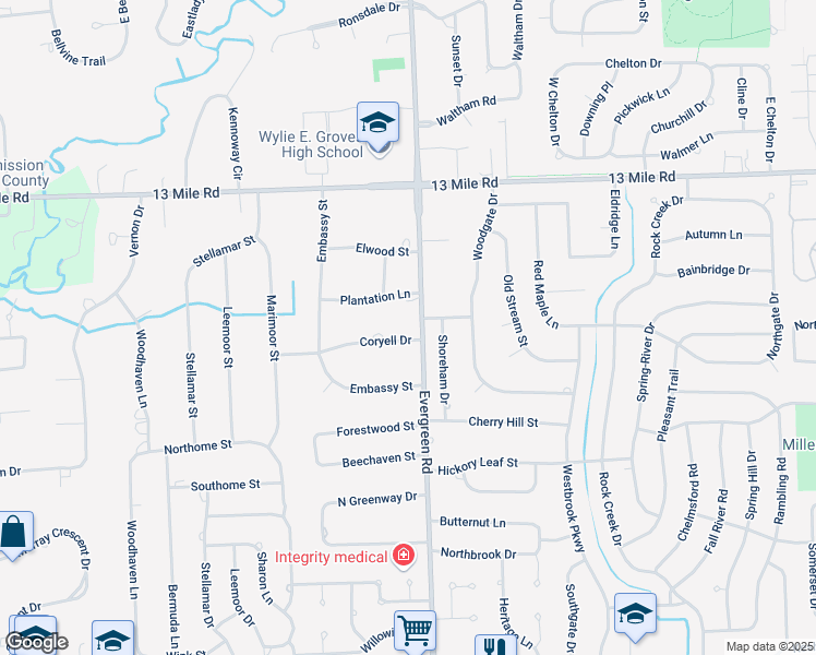 map of restaurants, bars, coffee shops, grocery stores, and more near 20065 Plantation Lane in Beverly Hills