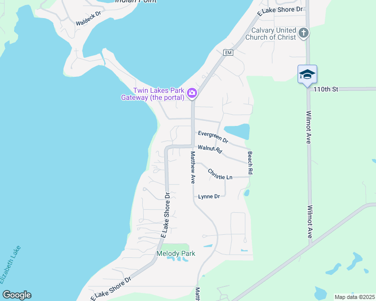 map of restaurants, bars, coffee shops, grocery stores, and more near 1969 County Highway EM in Twin Lakes