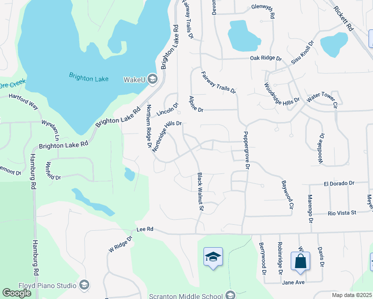 map of restaurants, bars, coffee shops, grocery stores, and more near 6170 Green Ash in Brighton