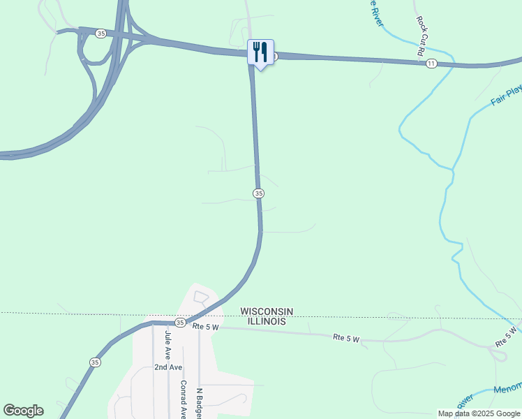 map of restaurants, bars, coffee shops, grocery stores, and more near 182 Wisconsin 35 in Hazel Green