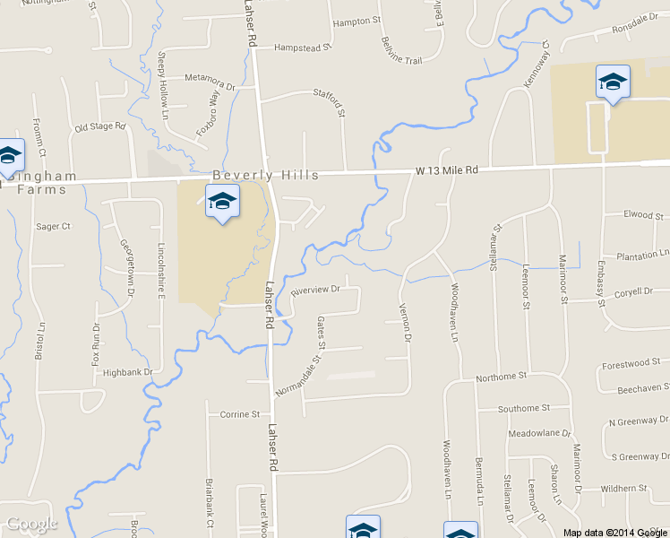 map of restaurants, bars, coffee shops, grocery stores, and more near 21652 Riverview Court in Beverly Hills