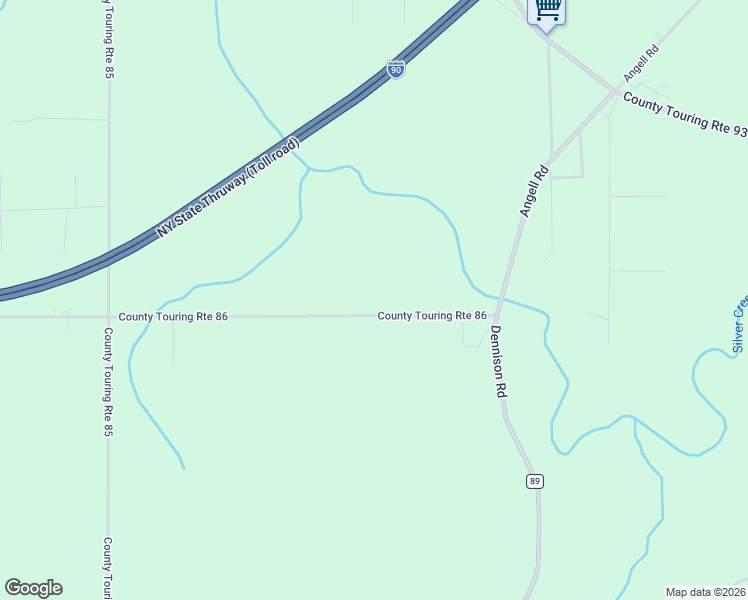 map of restaurants, bars, coffee shops, grocery stores, and more near 1306 Stebbins Road in Silver Creek