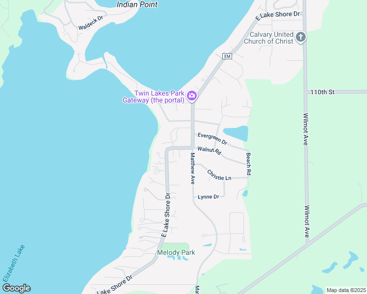map of restaurants, bars, coffee shops, grocery stores, and more near 1969 County Highway EM in Twin Lakes