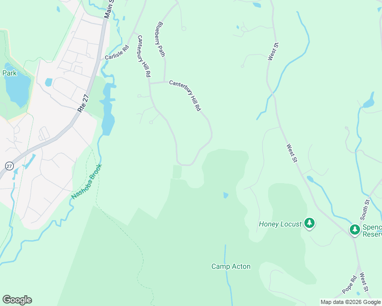 map of restaurants, bars, coffee shops, grocery stores, and more near 74 Canterbury Hill Road in Acton