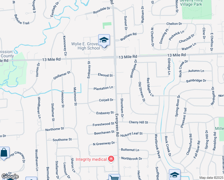 map of restaurants, bars, coffee shops, grocery stores, and more near 20065 Plantation Lane in Beverly Hills